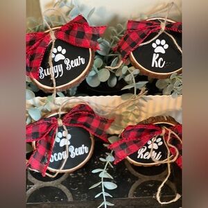 Holiday Wood Sliced Ornaments, Personalized